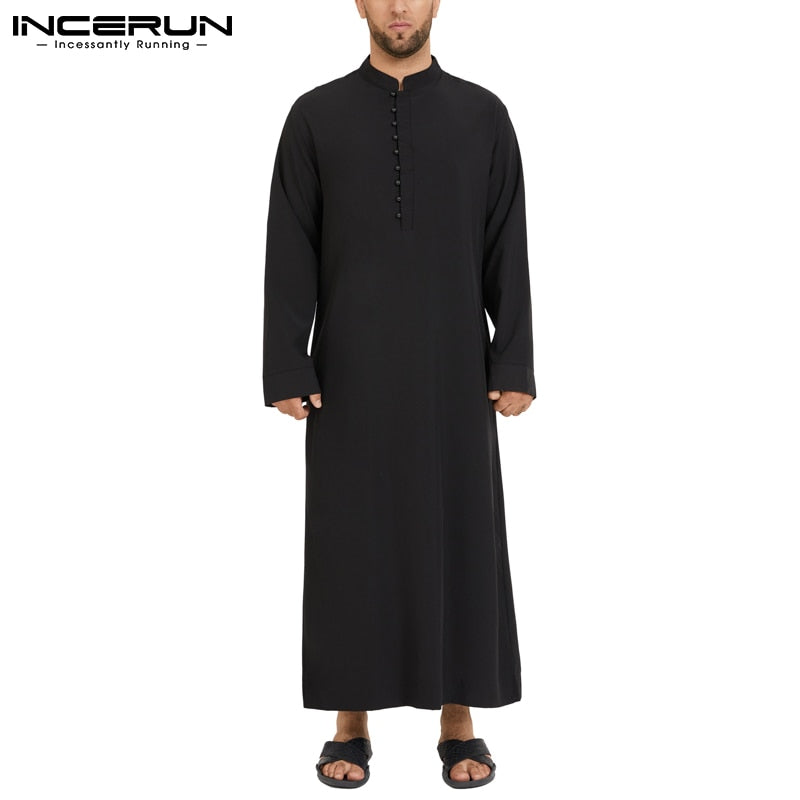 Muslim Men Jubba Thobe Long Sleeve