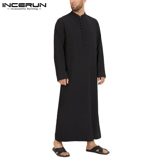 Muslim Men Jubba Thobe Long Sleeve