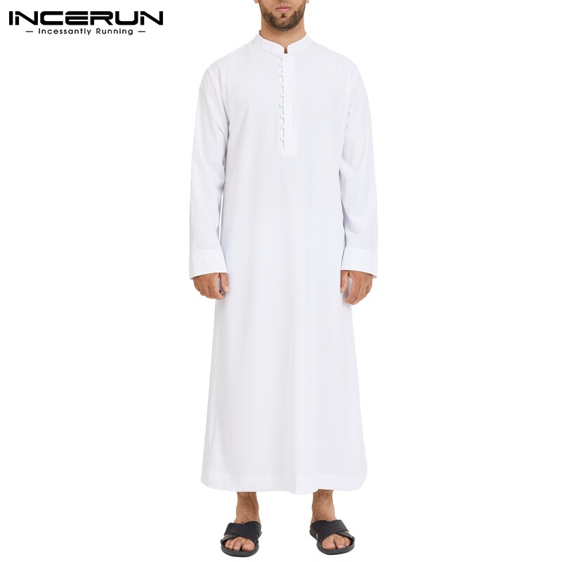 Muslim Men Jubba Thobe Long Sleeve