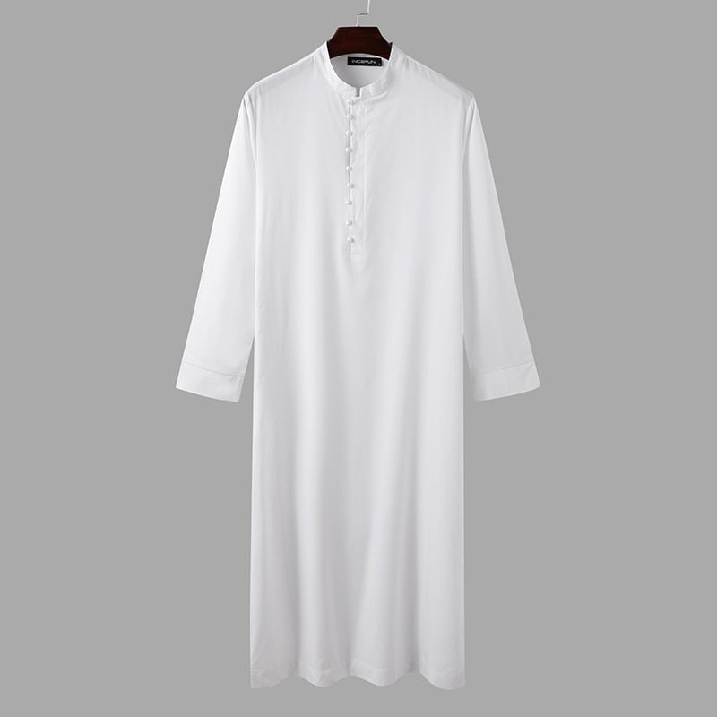 Muslim Men Jubba Thobe Long Sleeve